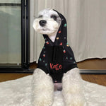 Personalized Dog Christmas Hoodie - Design close-up with pet photo and Christmas lights | Our Phoenix Rise