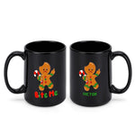 Personalized Angry Gingerbread Man Christmas Mug - Side view showing handle on white background | Our Phoenix Rise