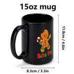 Personalized Angry Gingerbread Man Christmas Mug - Angled view from above on white background | Our Phoenix Rise