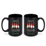 Personalized Christmas Gnome Mug - Two angle view with custom name | Our Phoenix Rise