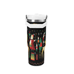 Personalized Christmas Insulated Tumbler - side view of festive design | Our Phoenix Rise
