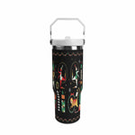 Personalized Christmas Insulated Tumbler - close up of handle and lid | Our Phoenix Rise