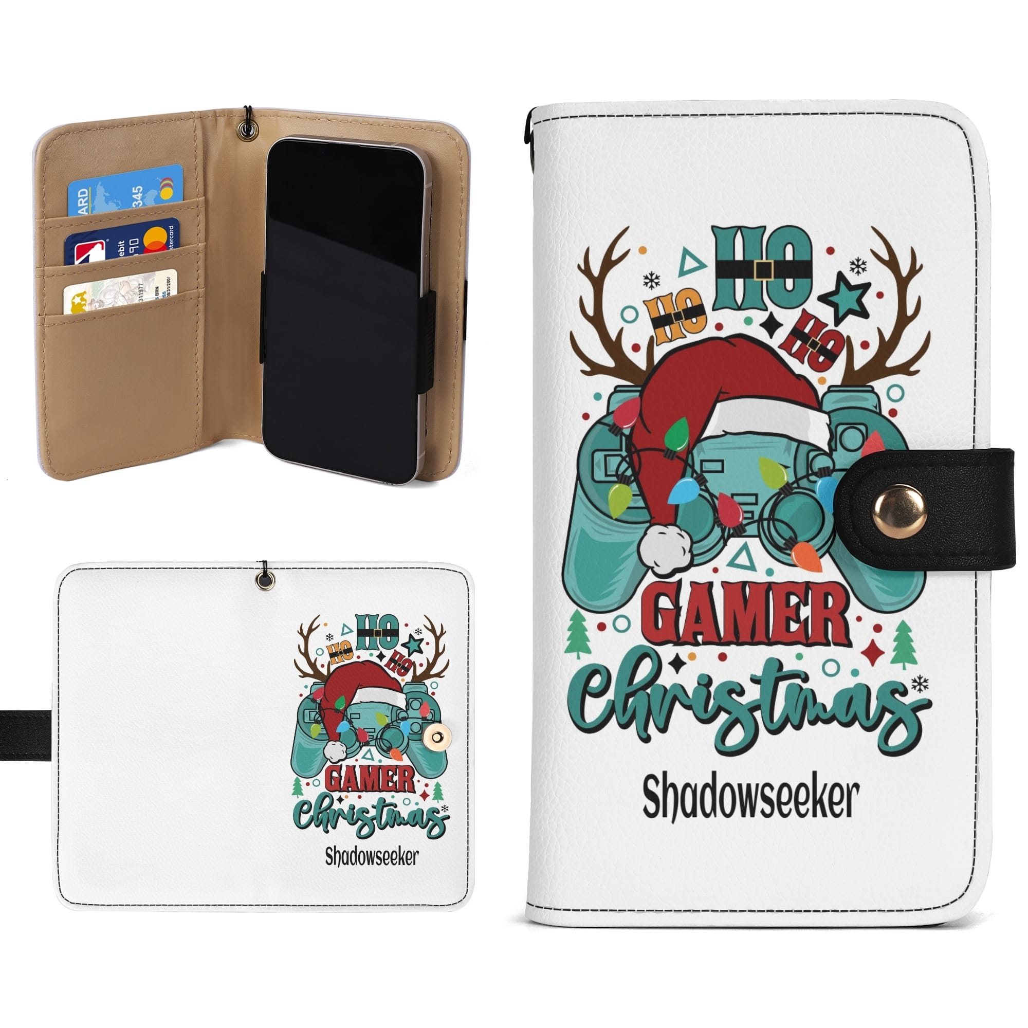 Christmas Gamer Phone Wallet Case