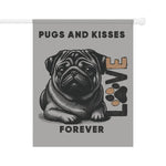 Pug Love Garden Banner, Outdoor Pet Decor - Iron Phoenix GHG