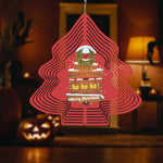 Personalized Christmas Tree Wind Spinner - angled view showing reflective surface | Our Phoenix Rise