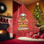 Personalized Christmas Tree Wind Spinner - side profile showing layered design | Our Phoenix Rise