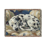 Dalmatian Dog Woven Blanket — Cozy Pet Portrait Throw for Dog Lovers