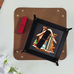 Personalized Christmas Valet Tray Gingerbread House - on bedroom nightstand with essentials | Our Phoenix Rise