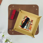 Personalized Christmas Valet Tray Gingerbread House - brown color option with customizable text | Our Phoenix Rise