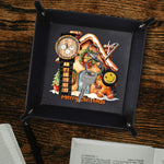Personalized Christmas Valet Tray Gingerbread House - on marble countertop with jewelry | Our Phoenix Rise