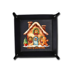 Personalized Christmas Valet Tray Gingerbread House - holding keys and glasses on white surface | Our Phoenix Rise
