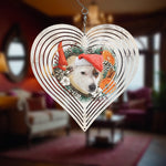 Personalized Pet Photo Heart Wind Spinner - Side view with hanging hook | Our Phoenix Rise