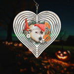 Personalized Pet Photo Heart Wind Spinner - Detailed view of spinning effect | Our Phoenix Rise