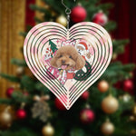 Personalized Pet Photo Christmas Heart Wind Spinner - Hanging on Christmas tree | Our Phoenix Rise