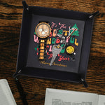 Personalized Christmas Valet Tray - Black with jewelry and watch | Our Phoenix Rise