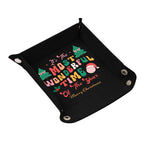 Personalized Christmas Valet Tray - Black angled view with 'Most Wonderful Time' design | Our Phoenix Rise