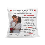 Personalized Couple Photo Pillow - Custom Message Detail | Our Phoenix Rise