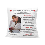 Personalized Couple Photo Pillow - White Background | Our Phoenix Rise
