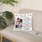 Personalized Couple Photo Pillow - Fabric Texture Detail | Our Phoenix Rise