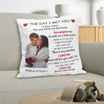 Personalized Couple Photo Pillow - Zipper and Care Detail | Our Phoenix Rise