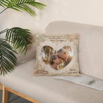 Personalized Photo Remembrance Pillow Cover - Message detail "When you miss me" | Our Phoenix Rise