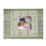 Personalized Couple Photo Blanket Why I Love You - Lifestyle Shot on Bed | Our Phoenix Rise