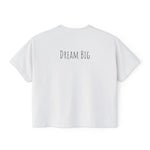 Women's Boxy Tee — Personalized Star Logo 'Jasmine' Crop Tee with 'Dream Big' Back