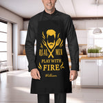 Personalized Men's Grilling Apron flat lay showcasing design and ties | Our Phoenix Rise