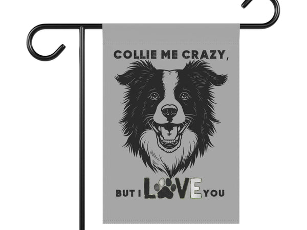 Husky Garden Banner - Adorable Dog Design Outdoor Decor - Iron Phoenix GHG