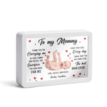 Personalized LED Photo Gift for New Mom - against a soft pink background | Our Phoenix Rise