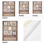 Personalized Photo Mom Blanket - Close-up of 'M' design and heartfelt quote | Our Phoenix Rise