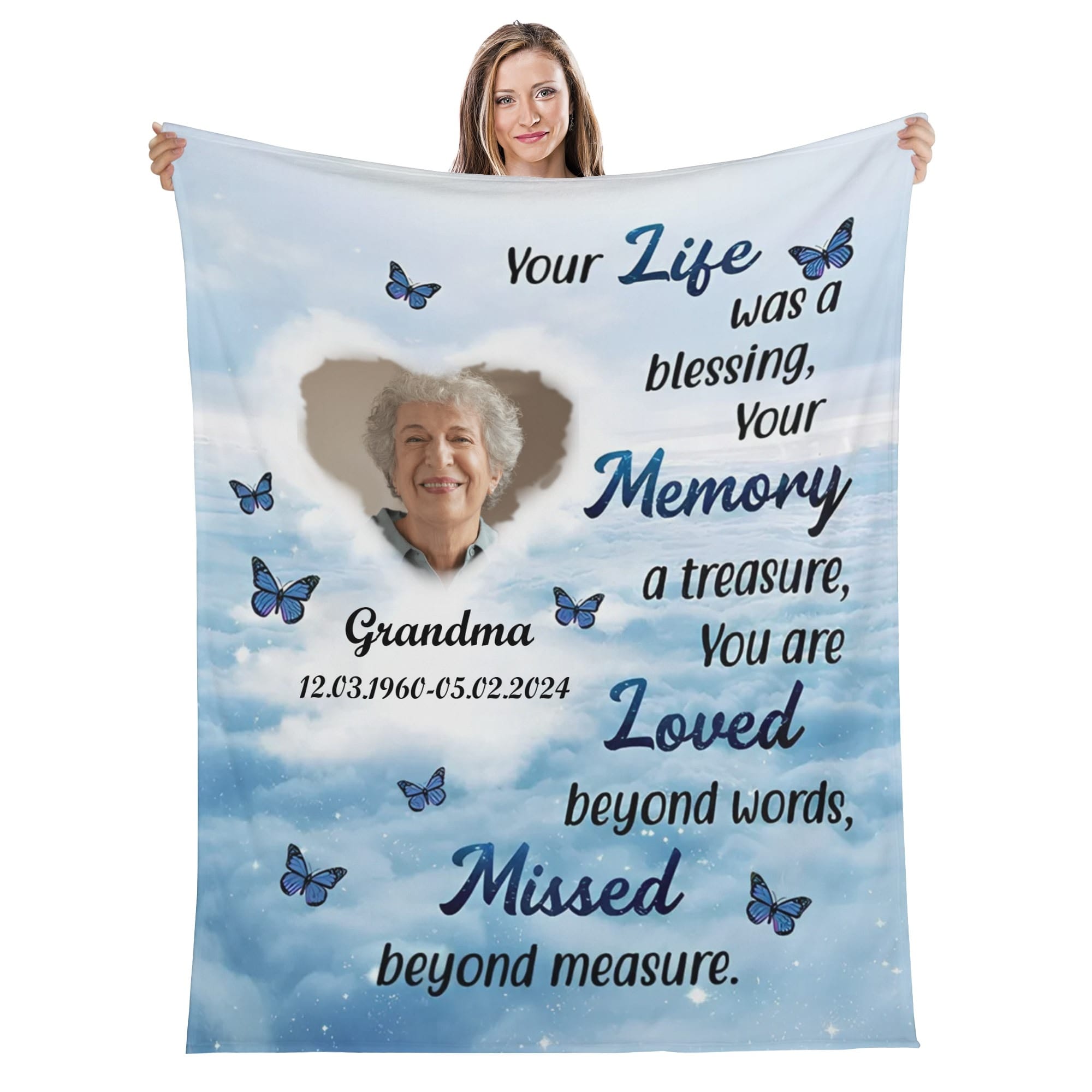 Personalized Memorial Photo Blanket