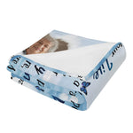Personalized Memorial Photo Blanket - folded showing memorial design | Our Phoenix Rise