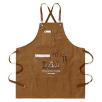 Personalized Dad Fixer Apron - black, canvas fabric texture closeup | Our Phoenix Rise
