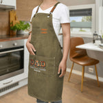 Personalized Dad Fixer Apron - black, strap and buckle detail | Our Phoenix Rise