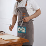 Personalized Dad Apron with Tools Design - Black Back View | Our Phoenix Rise