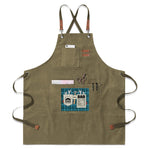 Personalized Dad Apron with Tools Design - Gray Pocket Detail | Our Phoenix Rise