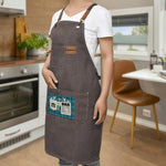 Personalized Dad Apron with Tools Design - Black Cross-Back Strap Detail | Our Phoenix Rise