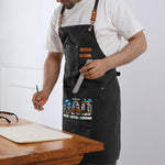 Personalized Dad Apron Man Myth Legend - Detail of side pocket with metal rivet | Our Phoenix Rise
