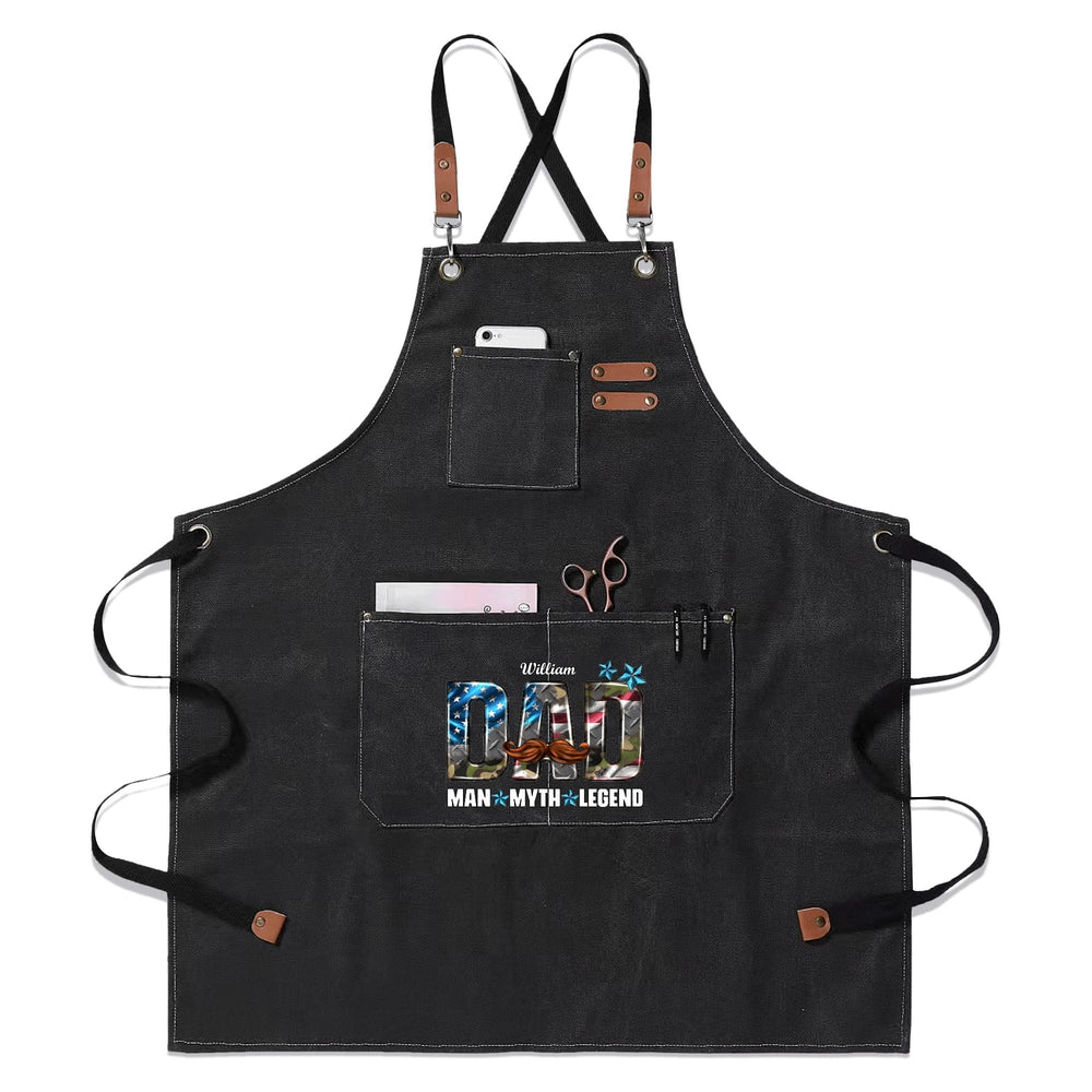 Personalized Dad Apron Man Myth Legend