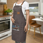 Personalized Dad Apron Man Myth Legend - Detail of 'DAD' design with custom name | Our Phoenix Rise