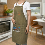 Personalized Dad Apron Man Myth Legend - Side view showing pocket depth | Our Phoenix Rise
