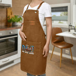 Personalized Dad Apron Man Myth Legend - Back view showing cross-back straps | Our Phoenix Rise