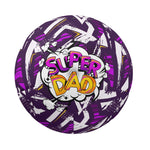 Personalized Super Dad Soccer Ball - vibrant purple design | Our Phoenix Rise
