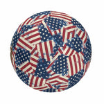 Personalized Best Dad Ever Soccer Ball - Angled View US Flag Pattern | Our Phoenix Rise