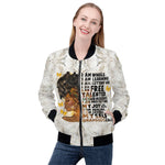 Personalized African American Bomber Jacket - Detailed view of side graphic and butterflies | Our Phoenix Rise