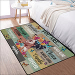 Personalized Inspirational African American Area Rug - close up butterfly detail | Our Phoenix Rise