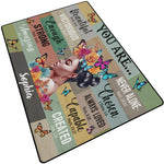 Personalized Inspirational African American Area Rug - lifestyle view in room | Our Phoenix Rise