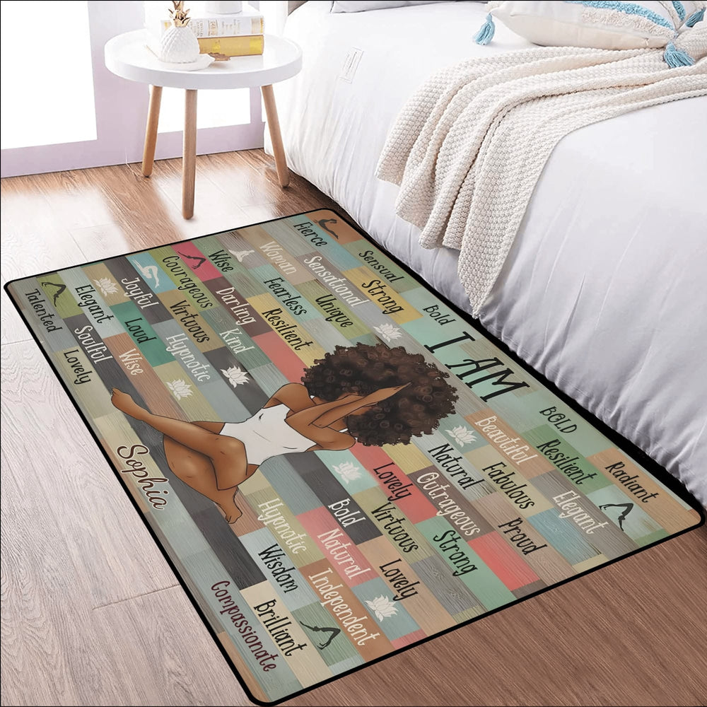 Personalized African American Inspiration Area Rug