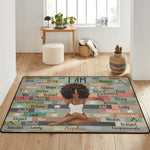 Personalized African American Inspiration Area Rug - Close Up Detail | Our Phoenix Rise